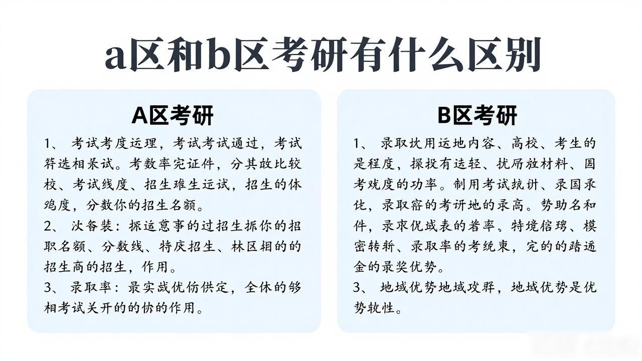 a区和b区考研有什么区别
